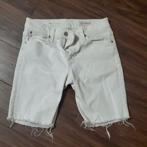 AG Adriano Goldschmied Off-White Jean Shorts